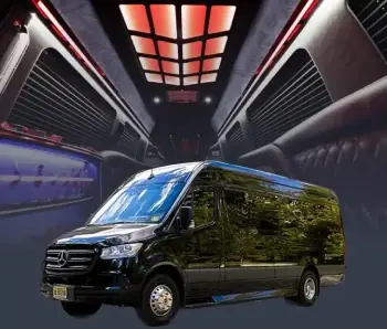 14 Passenger Black Sprinter Limousine