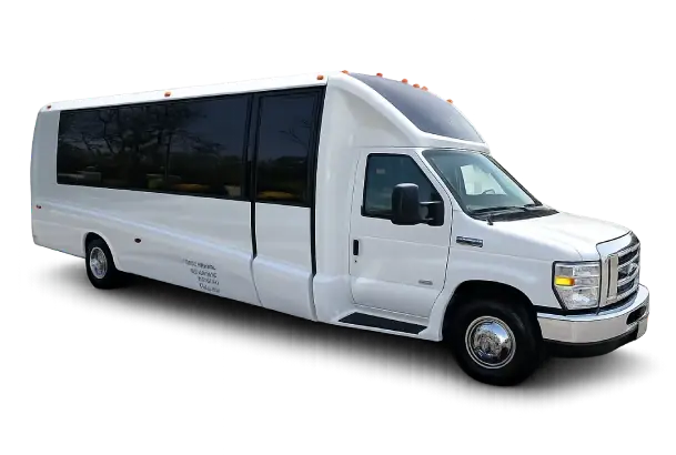 23 Passenger White Shuttle Bus