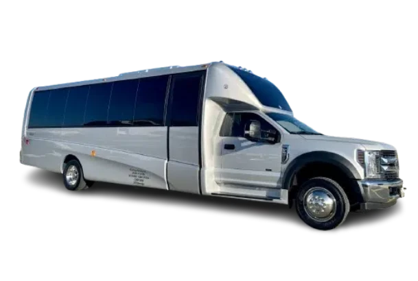24 PASSENGER SILVER LUXURY PARTY BUS 1
