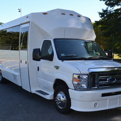 20 passenger white bus 2